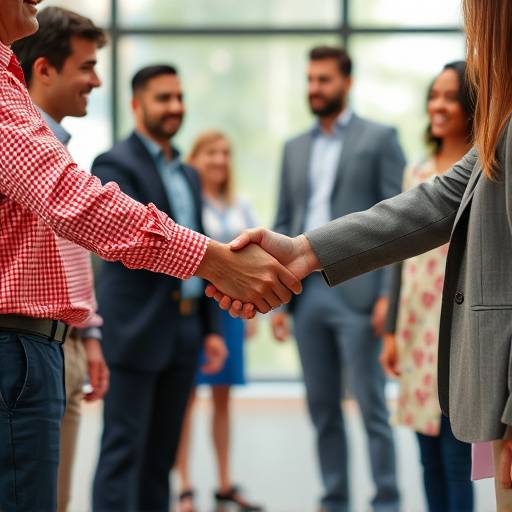 Persone che si stringono la mano, simboleggiando la collaborazione e l'impegno verso la responsabilit&agrave; sociale e il supporto alla comunit&agrave;